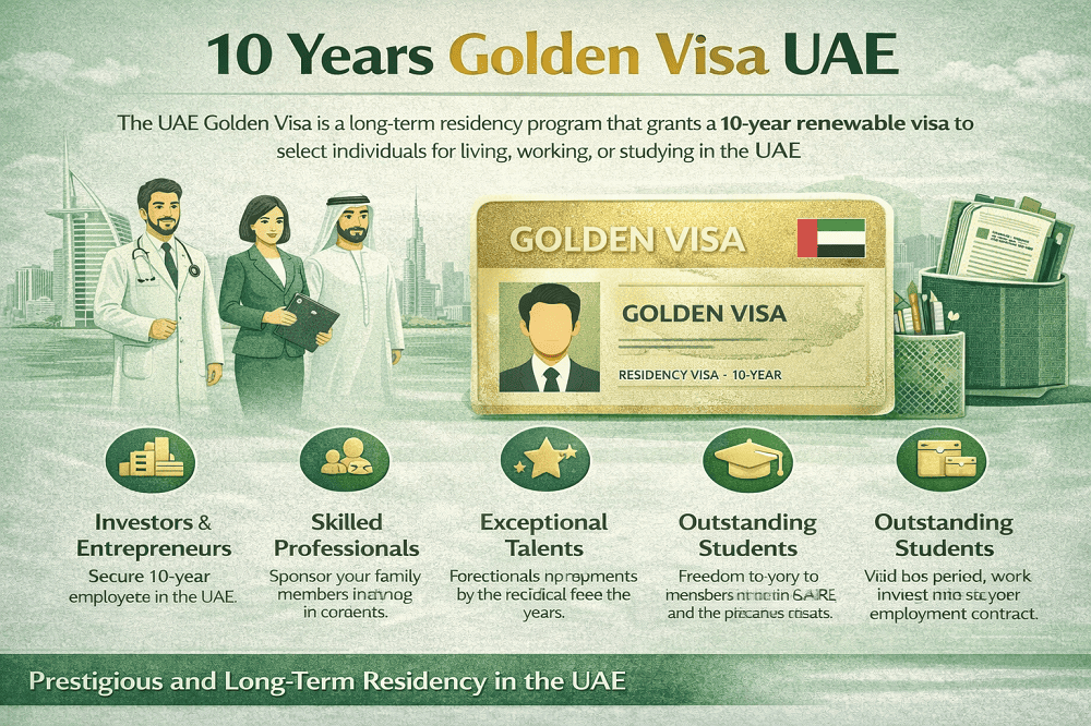 Dubai skyline representing long-term UAE Golden Visa residency opportunities