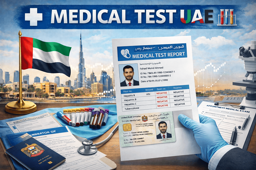 UAE medical fitness test booking support for visa and residency applications