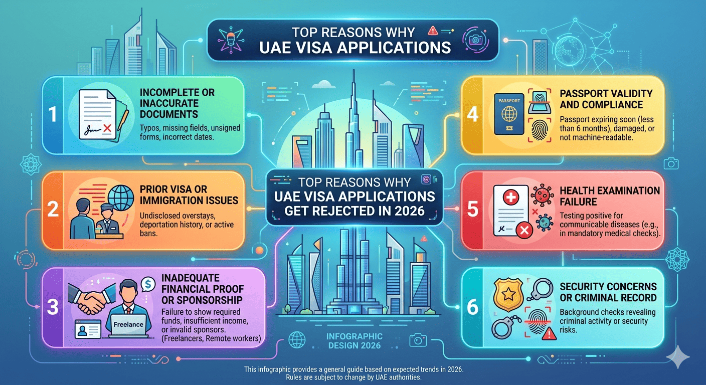 Top Reasons Why UAE Visa Applications Get Rejected in 2026