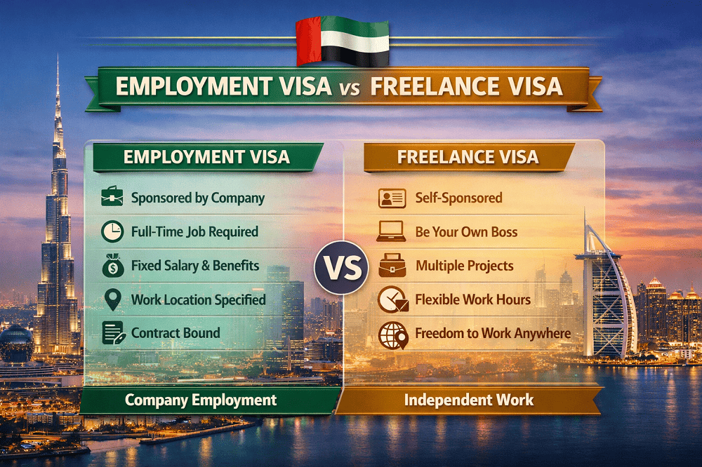 Employment Visa vs Freelance Visa UAE 2026: Complete Guide